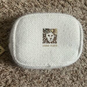 Anne Klein Cream Jewelry Case with Gold Logo